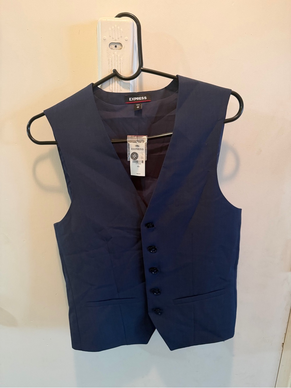 Express Men's Navy Blue Suit Vest size Xs